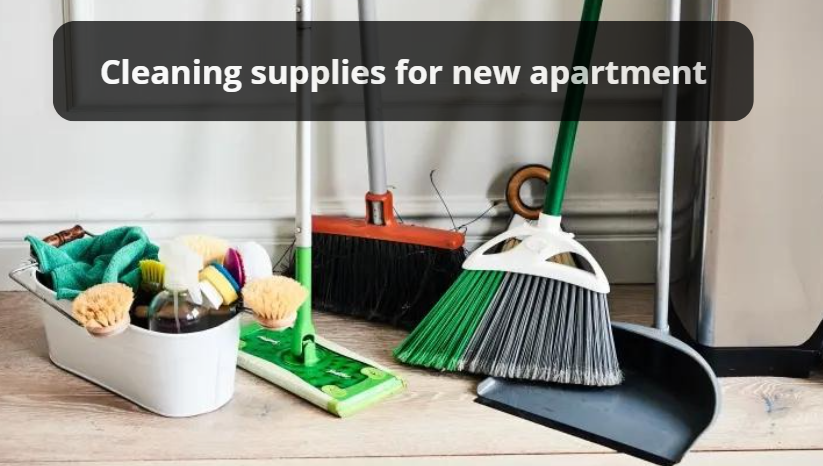 Cleaning supplies for new apartment