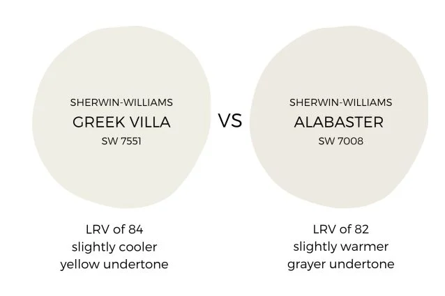 Alabaster vs greek villa in design sherwin williams greek villa vs alabaster