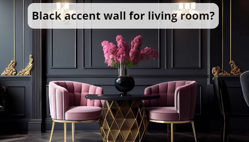 Black accent wall living room?