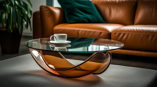 what color coffee table with brown leather couch