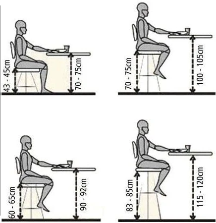 What is standard chair height? image 4